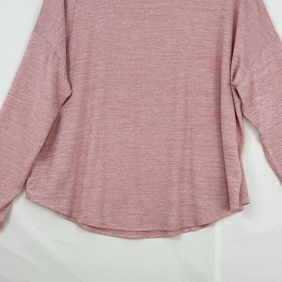 Time & Tru Top Womens Size XL Pink Knit Round Neck Round Hem Long Sleeve - Picture 12 of 16